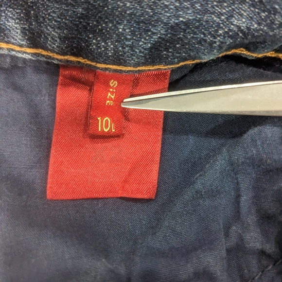 Rare Express Eva Full Leg size 10L w 31 with gold pocket swoosh design - Picture 9 of 9